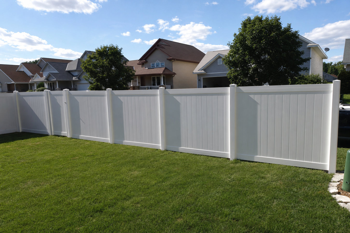 Vinyl fence installation